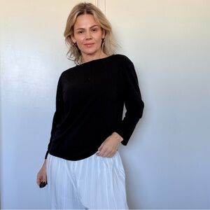 Almina Concept Relaxed Boatneck in Black